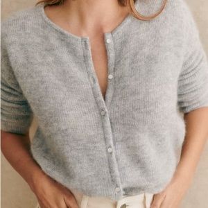 Sezane Gaspard Cardigan in mottled gray. NWOT. Never worn.